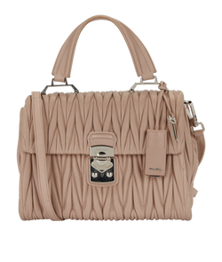 Matelassè Shoulder Bag, Leather, Pink, DB/S, 2*
